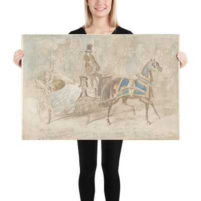 Winter Drive - Constantin Guys - 19th century - Photo Paper Poster Museum quality 7799034