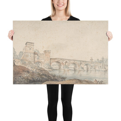 Ponte Molle, Rome - Joseph Vernet - 18th century - Photo Paper Poster Museum quality 7794777
