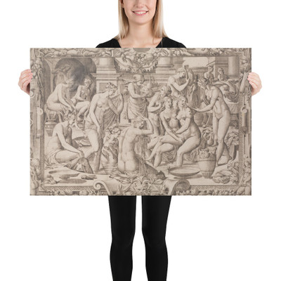 Women Bathing - Jean Mignon - 1535–55 - Canvas Museum quality 7799668