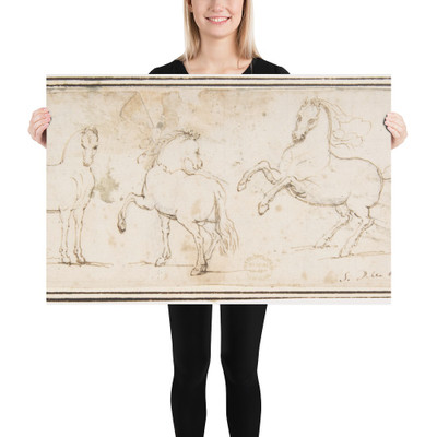 Horses - Francesco Allegrini - 1624–63 - Photo Paper Poster Museum quality 7797330