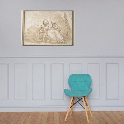 Madonna and Child with the Infant Saint John - Luca Cambiaso - 1527–85 - Paper Poster Museum quality 7796859