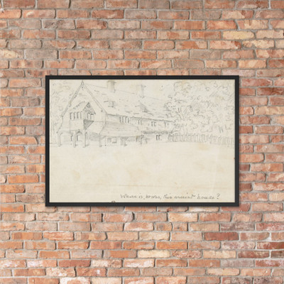 House - Anonymous, British, 19th century - 19th century - Matte Paper Framed Poster Museum quality 7800055