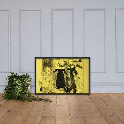 The Joys of Brittany, from the Volpini Suite: Dessins lithographiques - Paul Gauguin - 1889 - Matte Paper Framed Poster Museum quality 7797917