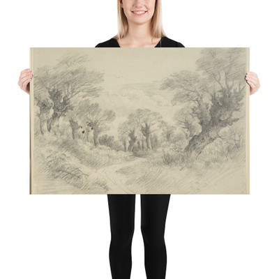 Young Pollards - John Constable - ca. 1801 - Paper Poster Museum quality 7795950