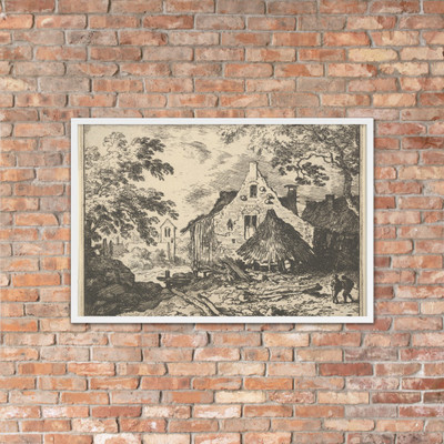 The Haybarn with Movable Roof - Allart van Everdingen - Matte Paper Framed Poster Museum quality 7794329