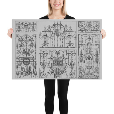 Grotesque Ornament Panel - Jacques Androuet Du Cerceau - 1566 - Photo Paper Poster Museum quality 7796204