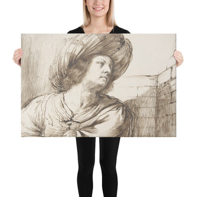 Portrait of a Scholar - Guercino (Giovanni Francesco Barbieri) - 1591–1666 - Canvas Museum quality 7795554