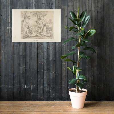 Mercury and Argus - Simone Cantarini - ca.1630–1648 - Paper Poster Museum quality 7795257