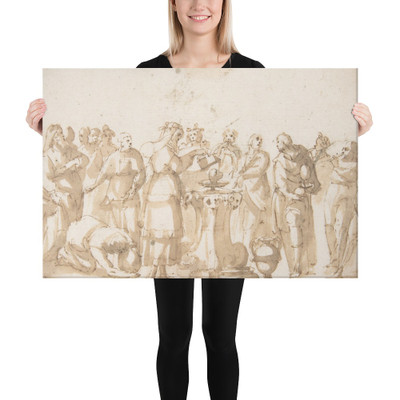 Scene of Sacrifice - Francesco Allegrini - 1624–63 - Canvas Museum quality 7797361