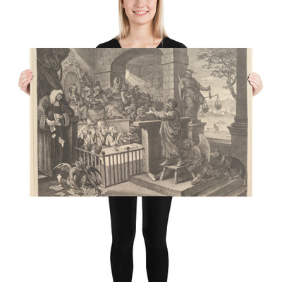 Paul Before Felix Burlesqued - William Hogarth - May 1751 - Paper Poster Museum quality 7794132
