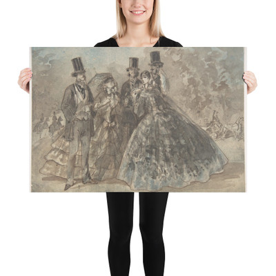 Meeting in the Park - Constantin Guys - ca. 1860 - Photo Paper Poster Museum quality 7799020