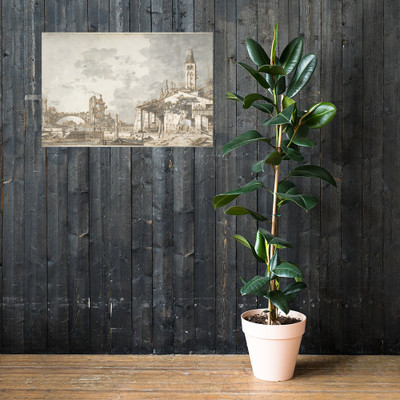 Lagoon Capriccio (recto); Architectural Scene (verso) - Canaletto (Giovanni Antonio Canal) - 1697–1768 - Paper Poster Museum quality 7796789