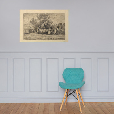 The Heirs to the Cart - Charles-François Daubigny - 1861 - Paper Poster Museum quality 7799472