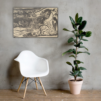 Woodcut with a Horned Head - Paul Gauguin - 1898–99 - Canvas Museum quality 7797851