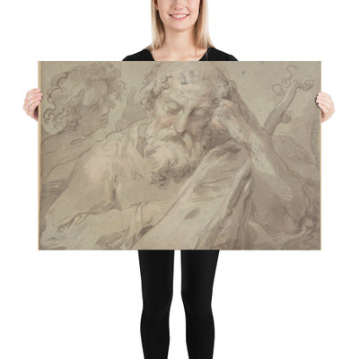 The Dream of Saint Joseph - Anonymous, Italian, first half of the 18th century - 18th century - Paper Poster Museum quality 7798508