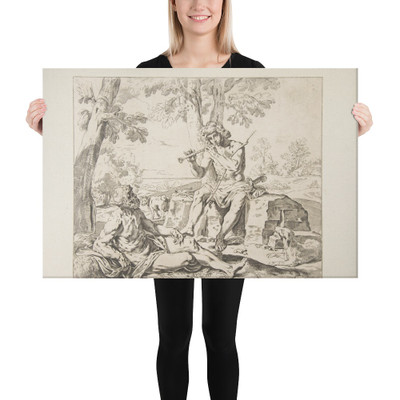 Mercury and Argus, copy in reverse after Cantarini - Simone Cantarini - ca. 1630–1648 or after - Canvas Museum quality 7795282