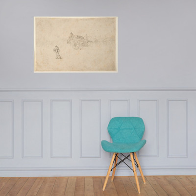 A Loaded Wagon and Several Human Figures. - Stefano della Bella - 1610–64 - Paper Poster Museum quality 7794798