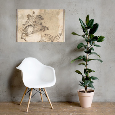Horse and Rider - Francesco Allegrini - 1624–63 - Paper Poster Museum quality 7797278