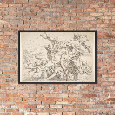 Rape of Europa - Simone Cantarini - ca. 1636 - Matte Paper Framed Poster Museum quality 7795289