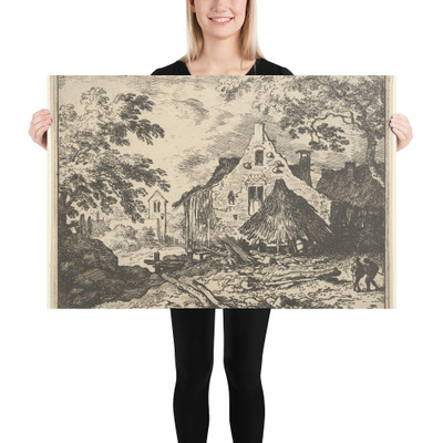 The Haybarn with Movable Roof - Allart van Everdingen - Paper Poster Museum quality 7794318