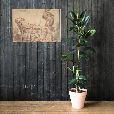 Voltaire and Piron - Claude Gillot - n.d. - Paper Poster Museum quality 7799109