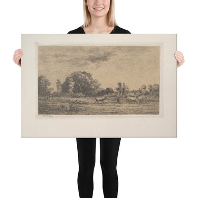 Moonrise - Charles-François Daubigny - 1861 - Canvas Museum quality 7799499