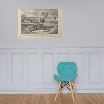 Young Clifford Finding the Body of his Father - Eugène Delacroix - 1834 - Paper Poster Museum quality 7798855