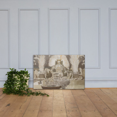 Feu d'Artifice donné à  Paris au Mariage de Napoléon - Anonymous, French, 19th century - 1810 - Canvas Museum quality 7796974