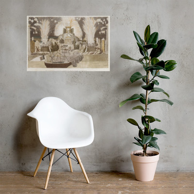 Feu d'Artifice donné à  Paris au Mariage de Napoléon - Anonymous, French, 19th century - 1810 - Paper Poster Museum quality 7796958