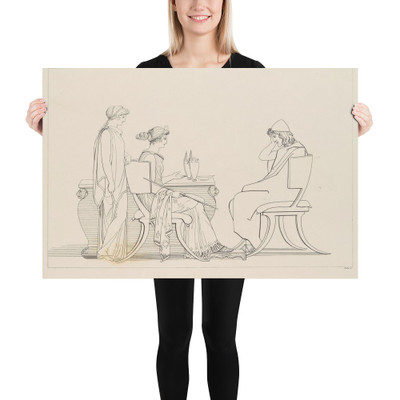 The Iliad of Homer, The Odyssey of Homer, Compositions from The Tragedies of Aeschylus, and The Theogony, Works and Days of Hesiod - John Flaxman - 1795–1817 - Paper Poster Museum quality 7798782