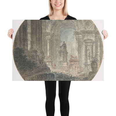 Architectural fantasy - Jean Henri Alexandre Pernet - late 18th century - Photo Paper Poster Museum quality 7796984