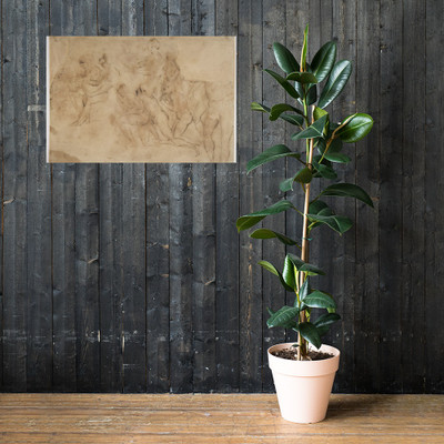 Figure studies (after Raphael's Disputa) - Raphael (Raffaello Sanzio or Santi) - 16th century - Photo Paper Poster Museum quality 7796774