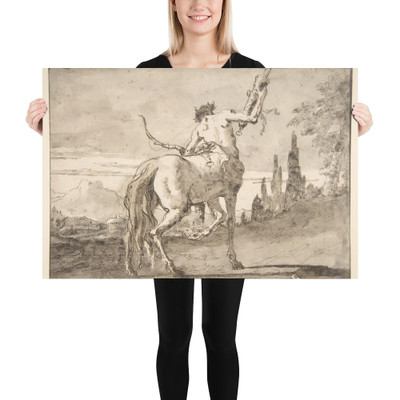 Centaur Holding Up a Quiver - Giovanni Domenico Tiepolo - 1727–1804 - Photo Paper Poster Museum quality 7795052