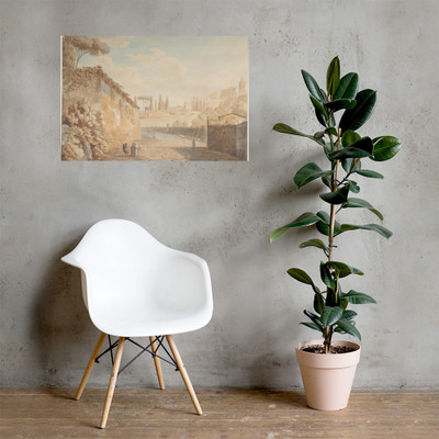 A Road below the Villa d'Este at Tivoli - Jean Thomas Thibault - n.d. - Paper Poster Museum quality 7798455