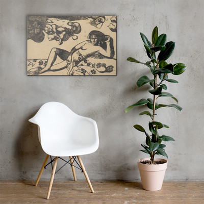 The Queen of Beauty -- Langorous - Paul Gauguin - 1898 - Canvas Museum quality 7797841