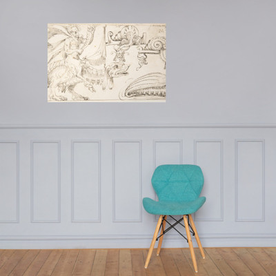 Studies for Grotesque Figures in the Flemish Style - Andrés de Melgar - ca. 1545–60 - Photo Paper Poster Museum quality 7798290