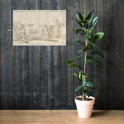 Illustration for a Book:  Scene of a Murder in an Interior - Giovanni Battista Tiepolo - 1696–1770 - Paper Poster Museum quality 7799347