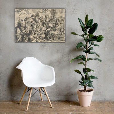 The Garden of Love (left block) - Christoffel Jegher - 1630s - Canvas Museum quality 7795453