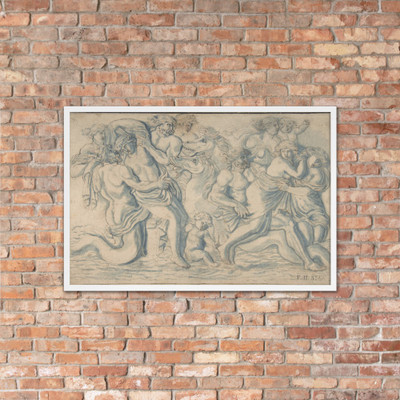 Tritons Carrying Off Nereids - François Perrier - n.d. - Matte Paper Framed Poster Museum quality 7796966