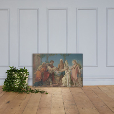 Tobias Brings His Bride Sarah to the House of His Father, Tobit - Henri Lehmann - 1830–82 - Canvas Museum quality 7798159