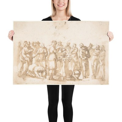 Scene of Sacrifice - Francesco Allegrini - 1624–63 - Photo Paper Poster Museum quality 7797368