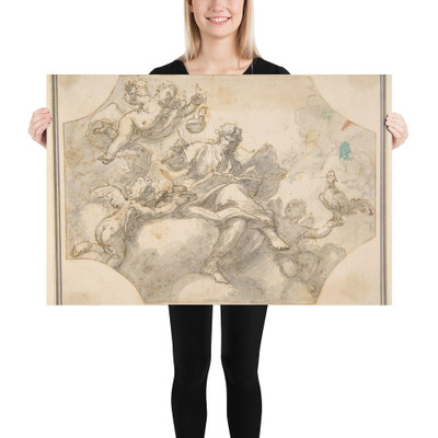 Allegorical Figure of Study - Francesco Solimena - 1657–1747 - Paper Poster Museum quality 7795361