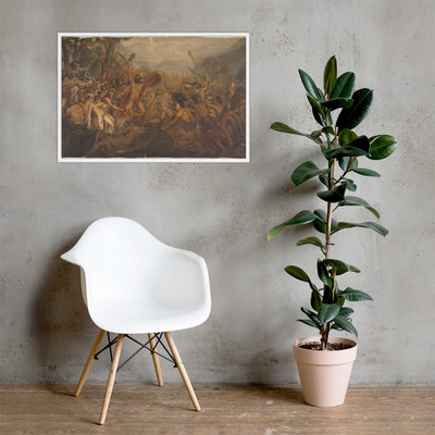 Battle Scene - François Joseph Heim - 19th century - Matte Paper Framed Poster Museum quality 7798964