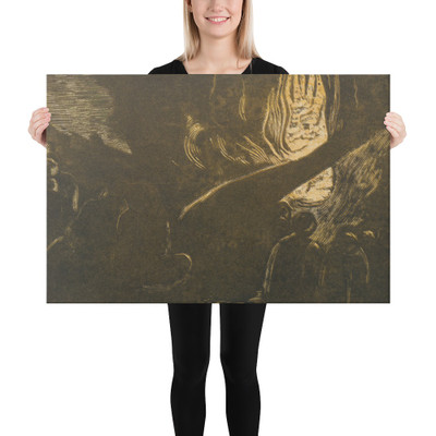 The Devil Speaks (Mahna No Varua Ino), from Fragrance (Noa Noa) - Paul Gauguin - 1893–94 - Canvas Museum quality 7797878