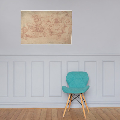 Five Putti Playing with a Goat (Bacchanalia) - Carlo Cignani - ca. 1690–95 - Photo Paper Poster Museum quality 7796077