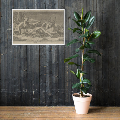 Diana Resting - Léon Davent - ca. 1542–45 - Matte Paper Framed Poster Museum quality 7799555