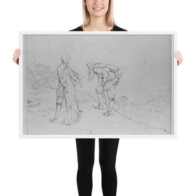 Hester and the Physician - Felix Octavius Carr Darley - ca. 1884 - Matte Paper Framed Poster Museum quality 7796147