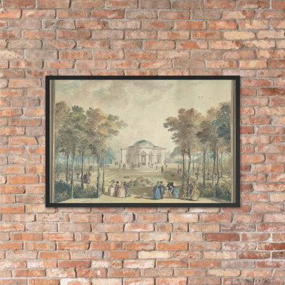 The Garden Façade of Bagatelle - Jean Démosthène Dugourc - 1779 - Matte Paper Framed Poster Museum quality 7799529