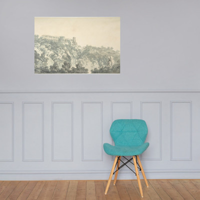 Tivoli, Villa of Maecenas and part of the Cascatelle - John Robert Cozens - late 18th century - Paper Poster Museum quality 7795908