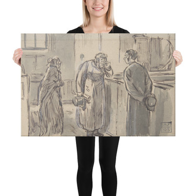 A Vicar and a Curate - Charles Samuel Keene - 1870–1891 - Canvas Museum quality 7794918